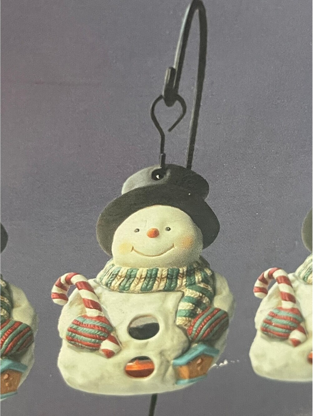 Set of 2 Terra Cotta Snowman Lantern Stakes for Our door Use